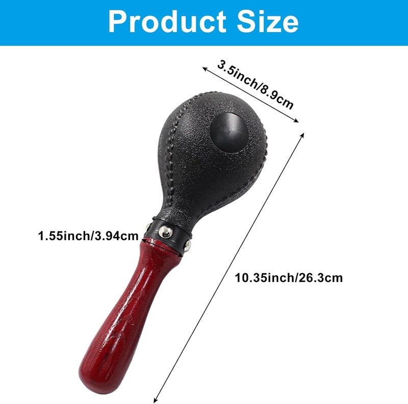 Hitefu 2PCS Maracas Hand Percussion Rattles Sand Hammer Instrument with ABS Shells and Wooden Handles for Live Performances and Recording Adults Party Game Playing, KTV, Concert, Bands (Brown) - Image 5